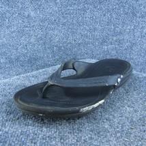 Crocs  Women Flip Flop Sandal Shoes Black Synthetic Size 9 Medium - £15.78 GBP