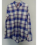 IZOD Shirt Purple Long Sleeve Plaid Size M - £8.81 GBP