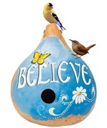 &quot;BELIEVE&quot; GOURD BIRDHOUSE - Amish Hand Painted Bird House - $73.49 CAD