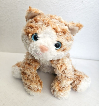 Aurora Tabby Cat Plush Stuffed Animal Blue Eyes Floppy 9&quot; - $24.73