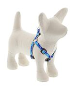 Lupine Reflective Small Step in Dog Harness 1/2&quot; Wide Blue Paws with 12-18&quot; - $41.90 CAD