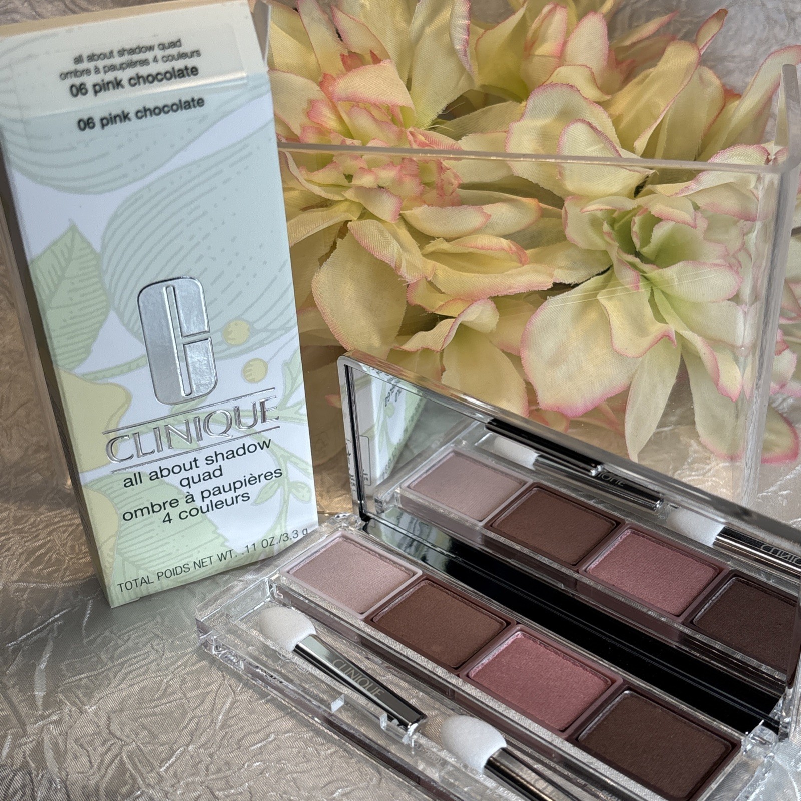 Clinique ~ All About Shadow Quad ~ 06 Pink Chocolate ~ Full Size NIB Fre... - $26.68