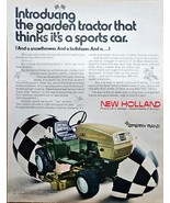 NEW HOLLAND - Garden Tractor-Sports Car-Snowthrower-1971 Vintage Print Ad - $11.71