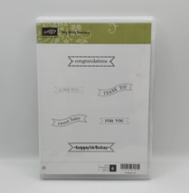 Stampin Up! Itty Bitty Banners Rubber Stamp Set Retired - Complete 126257 - £9.15 GBP