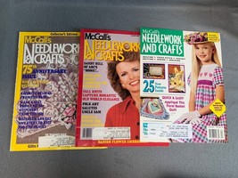 Vintage McCalls Needlework &amp; Crafts Magazines 80s &amp; 90s- Lot of 3 Issues - $13.37