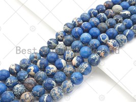 High Quality Coblalt Blue Sea Sediment Imperial Jasper Beads, 6mm/8mm/10mm/12mm - £5.21 GBP+