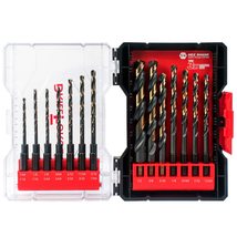 Impact Drill Bit Set, 21PCS Hex Drill Bit Set, Black Gold Drill Bits Set,, 1/2&quot; - £20.43 GBP