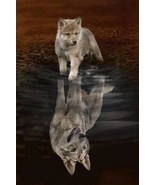 Wolf Pup Reflection Diamond Dot Painting Kit - £40.72 GBP