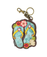 FLIP FLOP BEACH TROPICAL KEY FOB COIN PURSE KEYCHAIN CHALA - $341.47 MXN