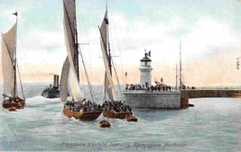 Pleasure Yachts Lighthouse Ramsgate Harbour Kent UK 1910c postcard - £5.41 GBP