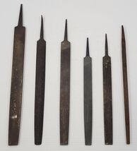 *J4) Vintage Mixed Lot of 6 Hand Files Machinist Bastard Half Round - $19.79