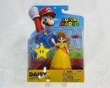 New! Jakks Pacific World of Nintendo Super Mario 4” Daisy Figure &amp; Super... - $28.99