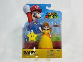 New! Jakks Pacific World of Nintendo Super Mario 4” Daisy Figure &amp; Super Star - £22.70 GBP