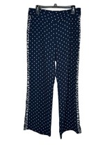 Cabi Women&#39;s Pants Trouser Track Star Bandana Print Wide Leg  Zip Button... - £19.34 GBP