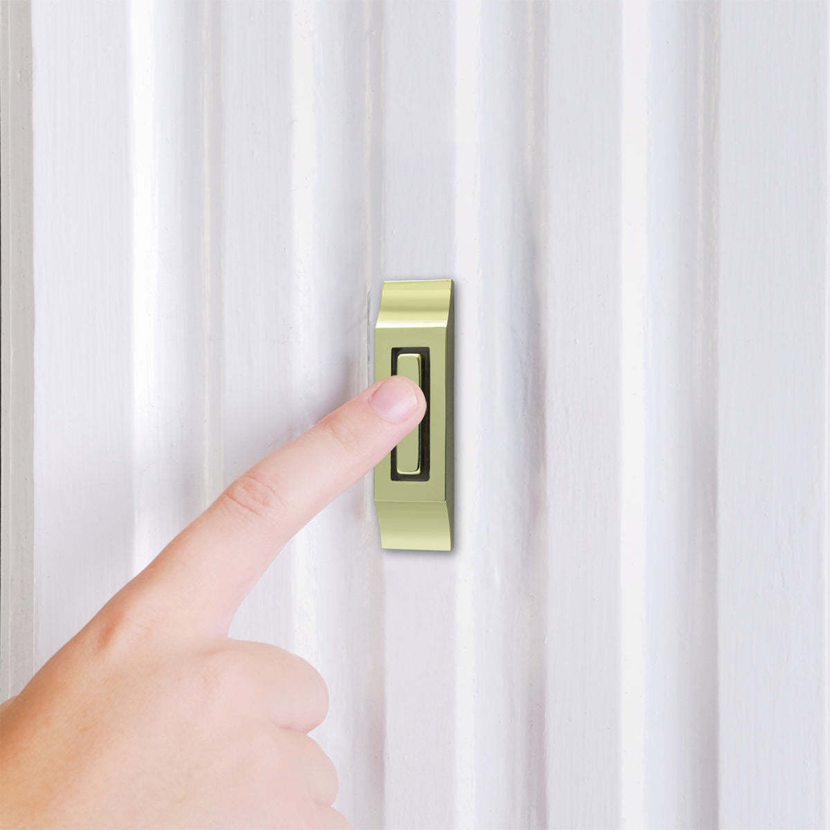 IQ America DP1232A  Contemporary Polished Brass Lighted Pushbutton Doorbell - $9.99