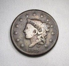 1835 Head of 1836 Large Cent Fine Details Coin AN707 - $58.41