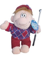 Dandee Plush Golfer Stuffed Animal 9 Inch Father&#39;s Day  Toy Collectors Choice - £9.95 GBP