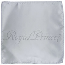 Light SILVER Microfiber Solid Handkerchief Pocket Square Hanky Wedding - $5.19