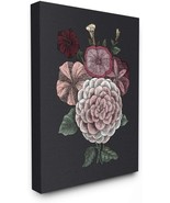 Stupell Industries Pink Flowers On Black Drawing, 30 X 40, Canvas, Desig... - £73.74 GBP