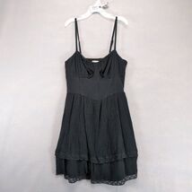 Hollister Black Babydoll Mini Dress Size S Lace Trim Spaghetti Strap Smo... - $34.90 CAD