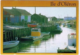 France Postcard Ile d&#39;Oleron Boats In Port - $2.96