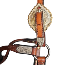 Kathy's Sterling Silver Overlay Weanling Western Show Halter with Tory Lead image 8