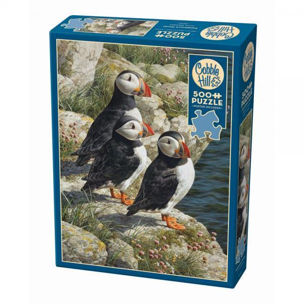 Primary image for Fishermans Wharf Puffin Bird Jigsaw Puzzle 500 pc Cobble Hill Made in America