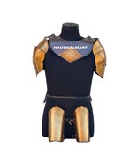 Medieval Black Pauldrons &amp; Gorget, Steel Bracers Armor - LotR Cosplay LA... - $279.27 CAD