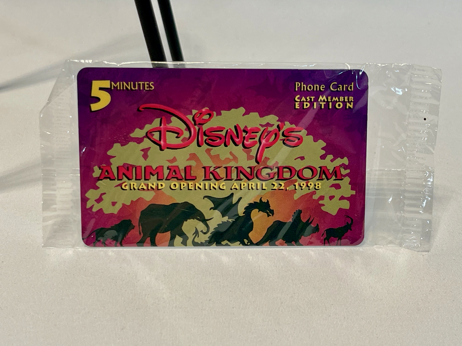 Disney's Animal Kingdom Grand Opening Phone Card - Cast Member Edition - $24.00