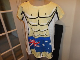 Vtg White Australian Flag MUSCLE MAN Swimsuit Bikini Cover Up One Size F... - $39.59