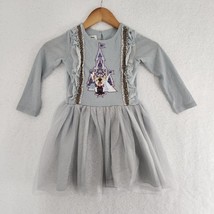 Disney Frozen Dress Long Sleeve Girls Youth Gray Blue Size 5 - $14.85