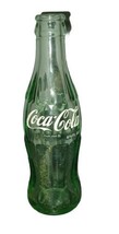 Coca Cola Coke Soda Bottle 6 1/2 Oz Green Glass White Letters Gadsden Al... - $187.73 MXN