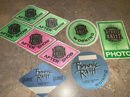 BONNIE RAITT 9 UNUSED BACKSTAGE PASSES Luck Draw Their Hearts Country mu... - £14.48 GBP