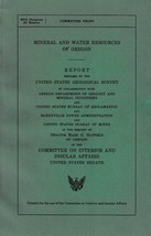 Mineral and Water Resources of Oregon: United States Senate Report - £17.22 GBP