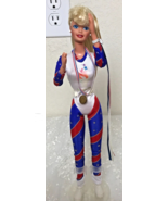 1996 Mattel Olympic Gymnast Barbie Blond Hair Blue Eyes Knees  Elbows Bend - £12.54 GBP