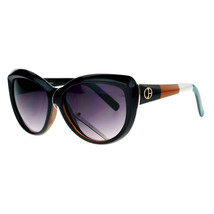 Womens Oversized Round Cateye Sunglasses Designer Fashion Colorblock Side - £7.99 GBP