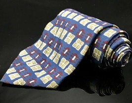 Chaps (Ralph Lauren) Navy Blue Geometric Tie Necktie! - £11.05 GBP