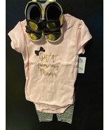 Little Treasure Girl&#39;s 3 Piece Set &quot;Got It From My Mama 9-12 Months *NEW... - $284.91 MXN