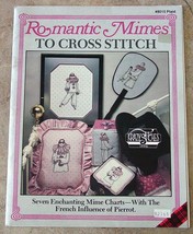 7 Cross Stitch Patterns ROMANTIC MIMES Comedy-Tragedy Masks Pierrot-French - $9.00