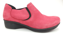 Dansko Lynn Pink Nubuck Leather Slip On Comfort Heel Shoe EU 41 US 10.5-11 - $49.45