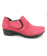 Dansko Lynn Pink Nubuck Leather Slip On Comfort Heel Shoe EU 41 US 10.5-11 - £39.40 GBP