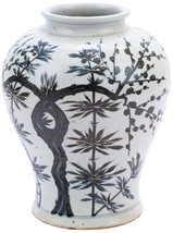 Jar Vase YUAN DYNASTY Bamboo Flared Rim White Colors May Vary Black Variable - £350.91 GBP