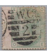 ZAYIX Great Britain 64 used Plate 13 1sh pale green &quot;H.T&quot; perfin 103022S27 - £71.85 GBP