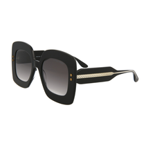 Bottega Veneta BV0237S Black Crystal Grey Gradient Sunglasses - £175.21 GBP