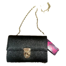 Fiona Night Black Glitter clutch/shoulder bag NWT - $18.81