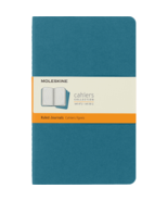 Moleskine Cahier Journals (Set of 3), Large (5&quot; x 8.25&quot;), Ruled, Brisk Blue - $19.79