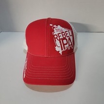 Samuel Adams Rebel IPA Beer Cap Red White Snapback Mesh Trucker Hat - £6.12 GBP