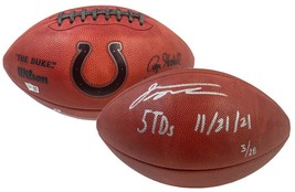 JONATHAN TAYLOR Autographed &quot;5 TD&#39;s&quot; Duke Metallic Colts Football FANATI... - $595.00