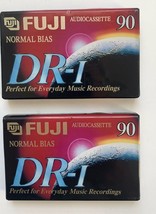 Lot Of 2 Fuji Blank Cassette Tapes - 90 min DR-I Audio Normal Bias NEW Sealed - £5.67 GBP