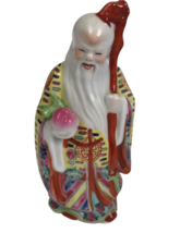 Vtg Figurine Hand Painted Porcelain Oriental Chinese Shou Longevity sign... - $39.53